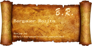 Bergauer Rozita névjegykártya